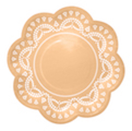 Apricot Lovely Lace  - paper plates